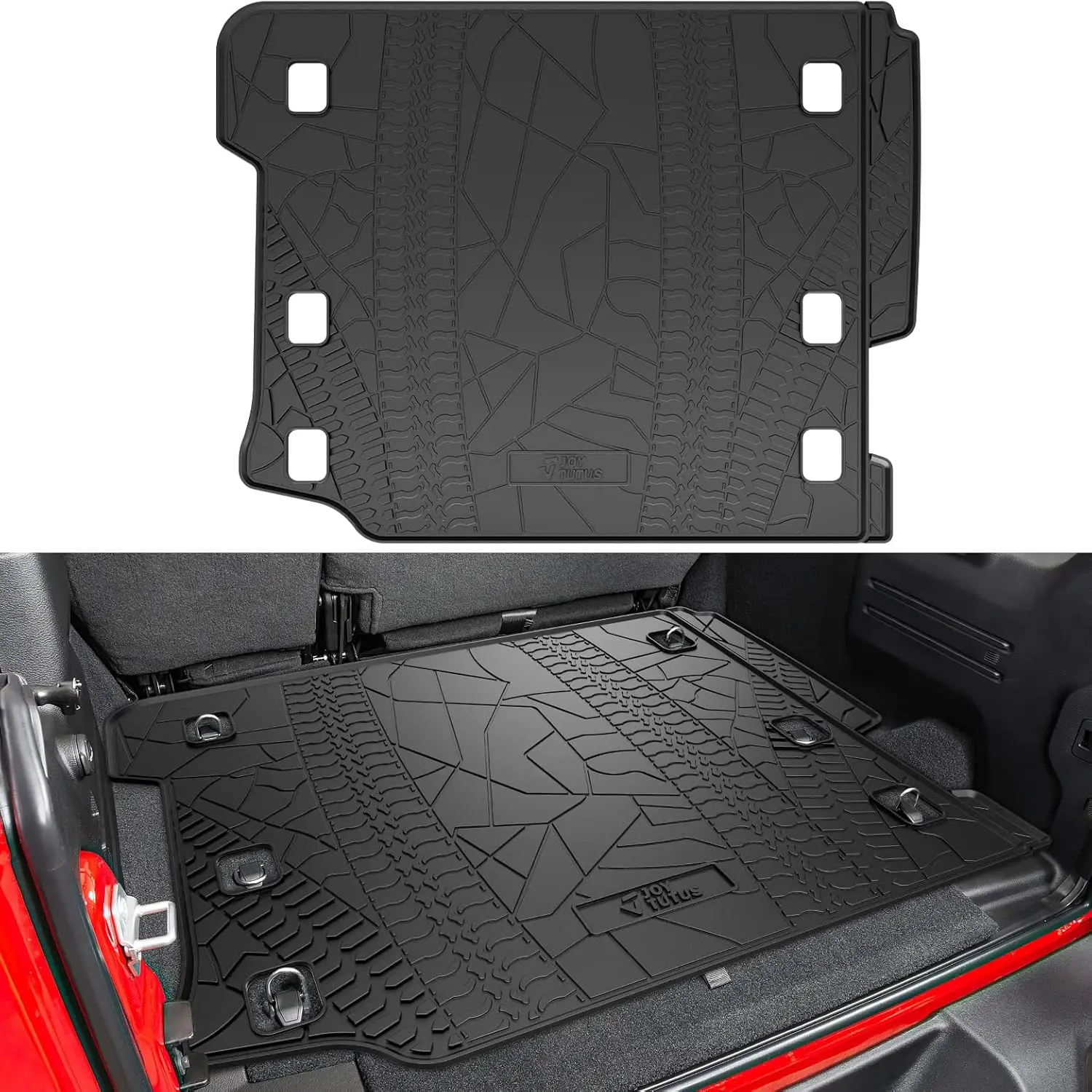 Heavy Duty All-Weather Cargo Mat for 2018-2026 Wrangler JL 4X4 with OEM Subwoofer, Waterproof Odorless Trunk Liner - Not Fit 4XE
Heavy Duty All-Weather Cargo Mat for 2018-2026 Wrangler JL 4X4 with OEM Subwoofer, Waterproof Odorless Trunk Liner - Not Fit 4XE