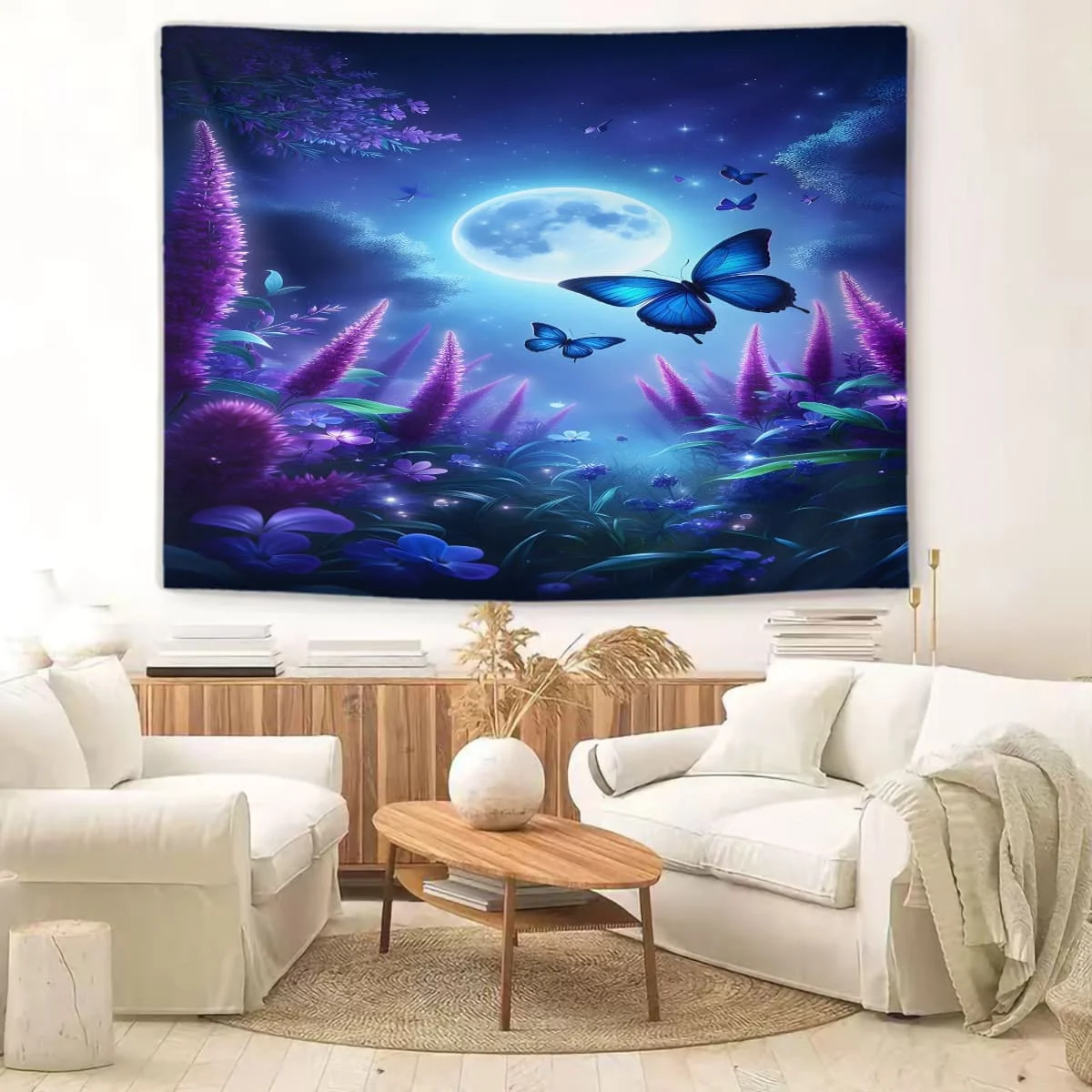 Сине-фиолетовый гобелен с ночной бабочкой: мечтательный звездный цветочный стиль, идеальный декор стен для гостиных и общежитий, для романтических влюбленных
Сине-фиолетовый гобелен с ночной бабочкой: мечтательный звездный цветочный стиль, идеальный декор стен для гостиных и общежитий, для романтических влюбленных
