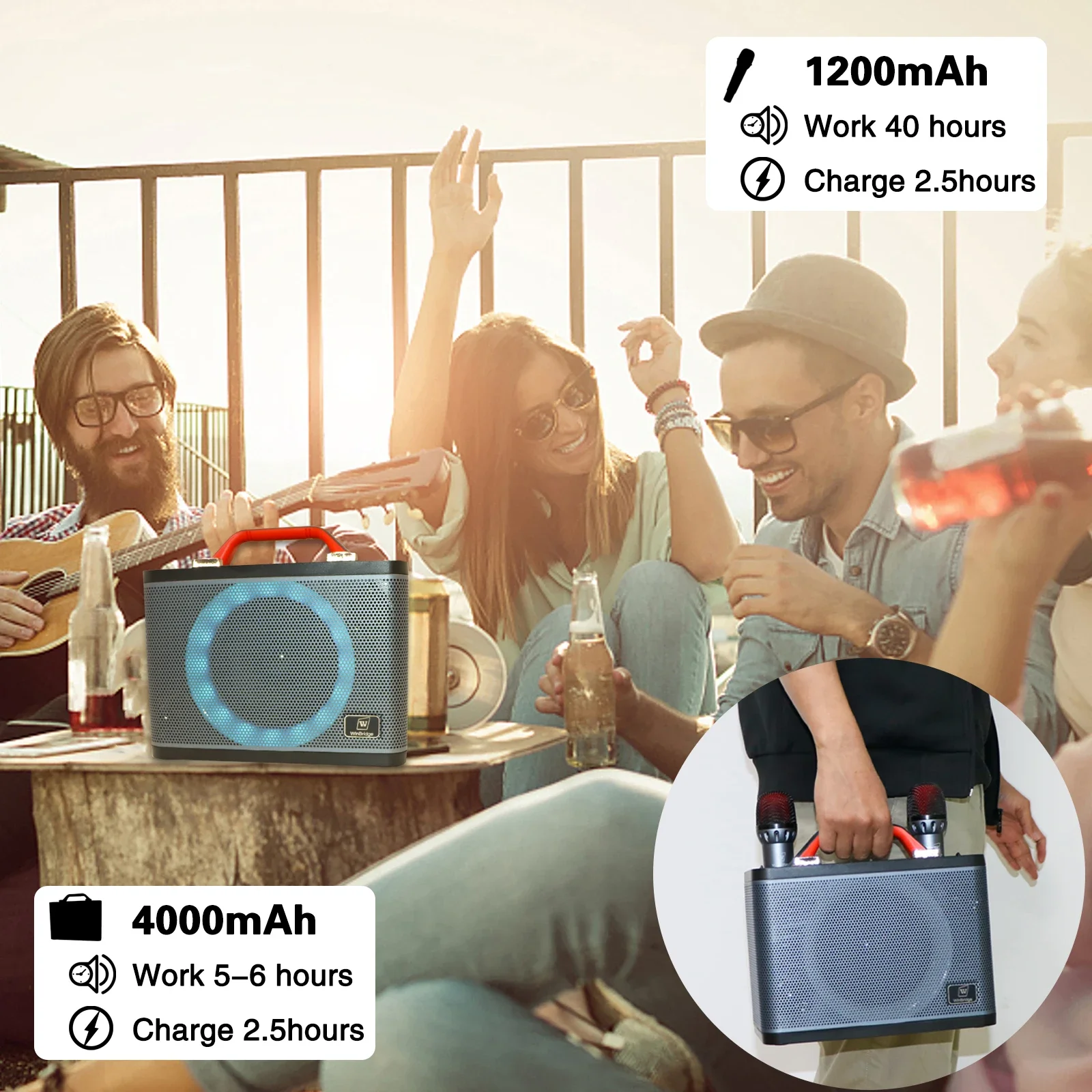 Karaoke Machine With Two Wireless Microphones, Singing System For Adults & Kids
Karaoke Machine With Two Wireless Microphones, Singing System For Adults & Kids