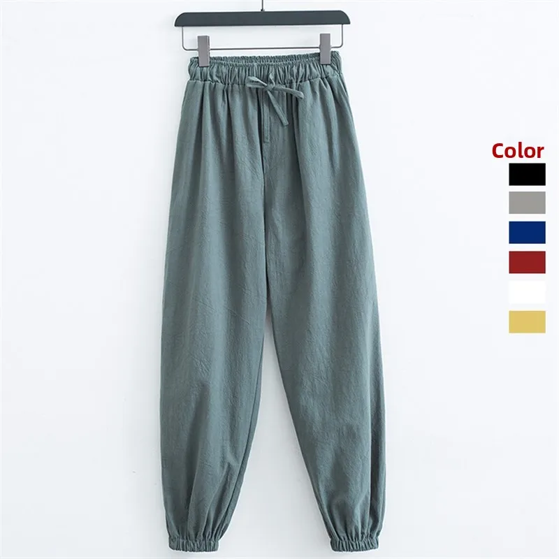 Loose Cotton Linen Men's Casual Pants Spring Summer Long Trousers Cuffed Wide Leg Harlan Lantern Sle Anti-Wrinkle Harlan Pants
Loose Cotton Linen Men's Casual Pants Spring Summer Long Trousers Cuffed Wide Leg Harlan Lantern Sle Anti-Wrinkle Harlan Pants