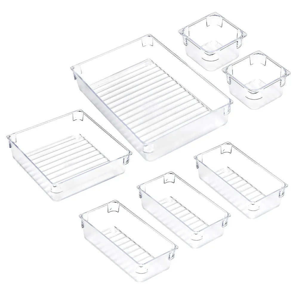 7Pcs Clear Cosmetics Organizer Set Sturdy Lightweight Storage Box for Makeup Lip Gloss Nail Polish Jewelry Home Office Retail
7Pcs Clear Cosmetics Organizer Set Sturdy Lightweight Storage Box for Makeup Lip Gloss Nail Polish Jewelry Home Office Retail