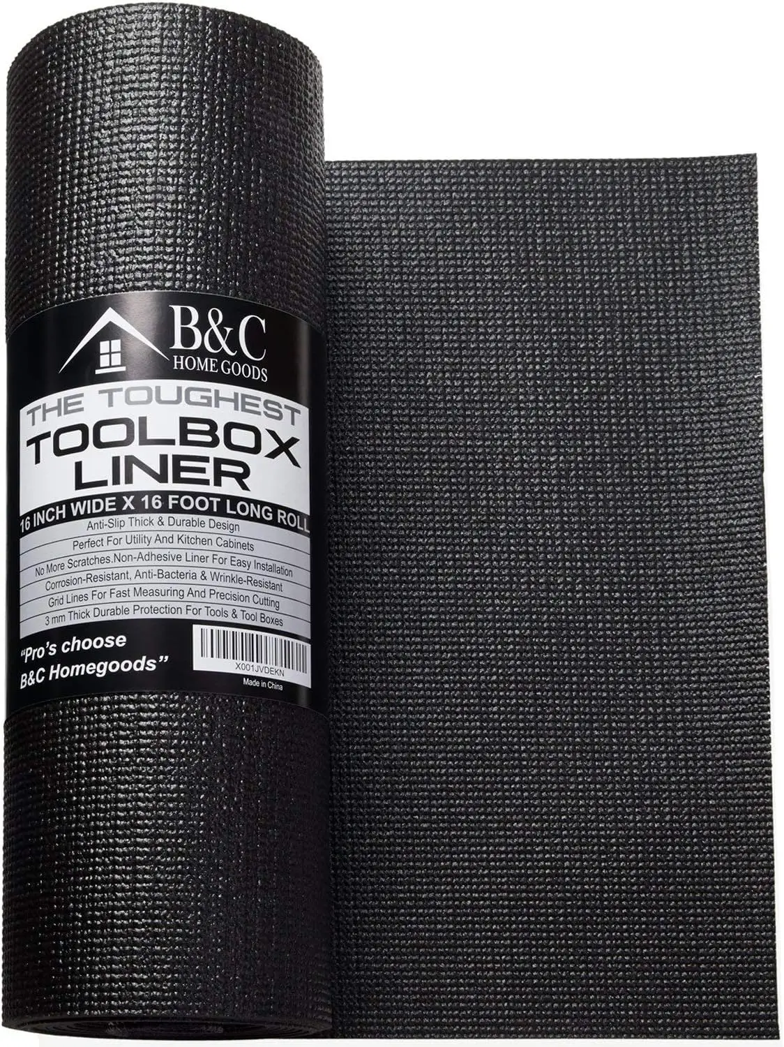 Non-Slip Toolbox Liner Adjustable 16" x 16 ft Protects Tools from Sliding
Non-Slip Toolbox Liner Adjustable 16" x 16 ft Protects Tools from Sliding