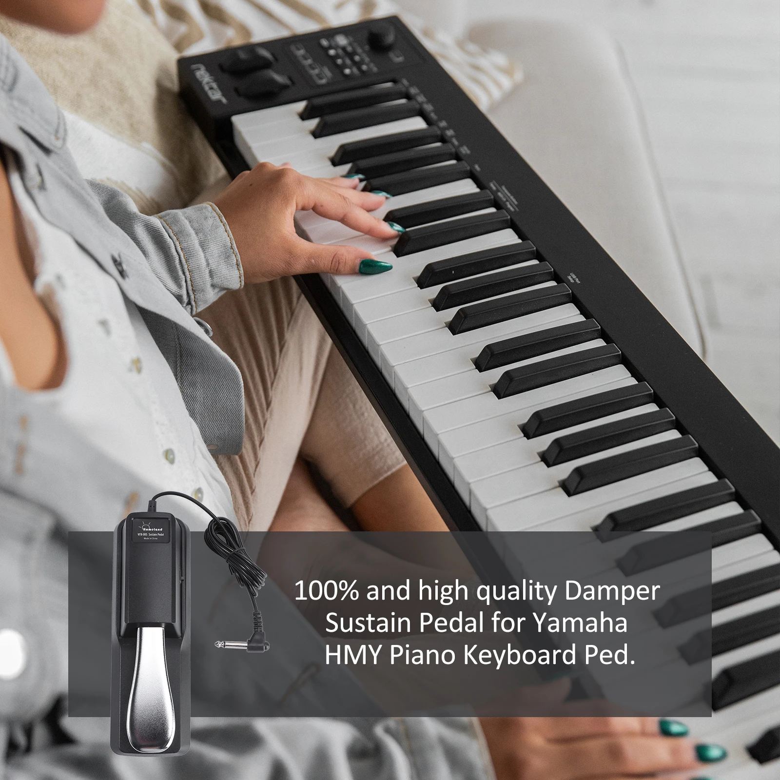 Sustain Pedal Universal Damper for Keyboard Pedals Compatible with All Keyboards 
Sustain Pedal Universal Damper for Keyboard Pedals Compatible with All Keyboards