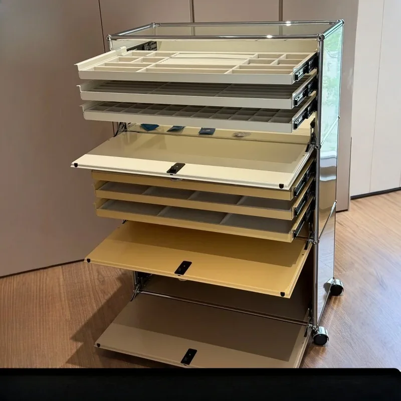 Storage cabinet Bedroom cloakroom ins Stainless steel glass display cabinet Jewelry cabinet
Storage cabinet Bedroom cloakroom ins Stainless steel glass display cabinet Jewelry cabinet