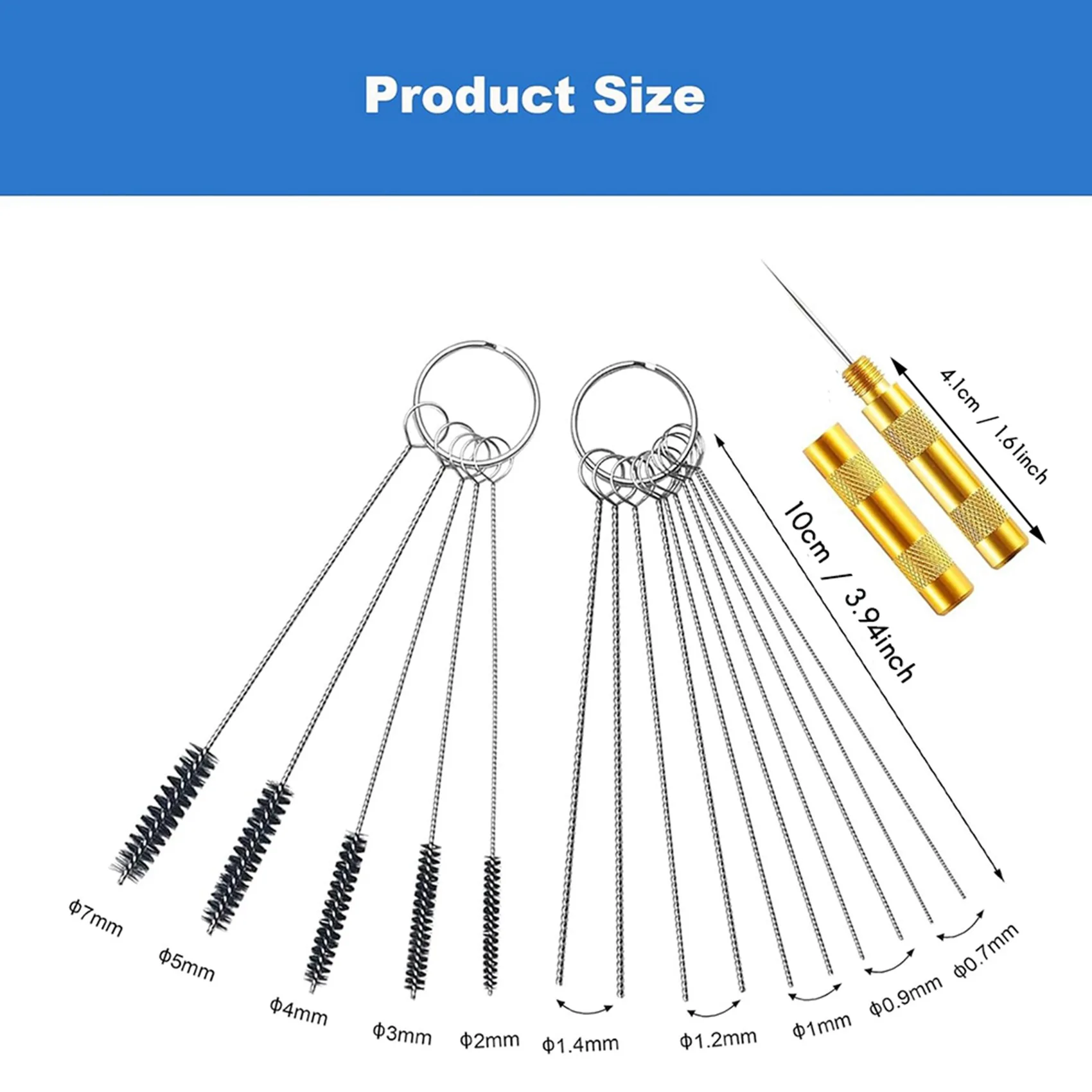 A93E-Carburetor Cleaning Kit, 26 Wires + 20 Needles + 10 Brushes + 2 Pick, Premium Torch Tip Cleaner, Carbons Dirt Jet Remove
A93E-Carburetor Cleaning Kit, 26 Wires + 20 Needles + 10 Brushes + 2 Pick, Premium Torch Tip Cleaner, Carbons Dirt Jet Remove
