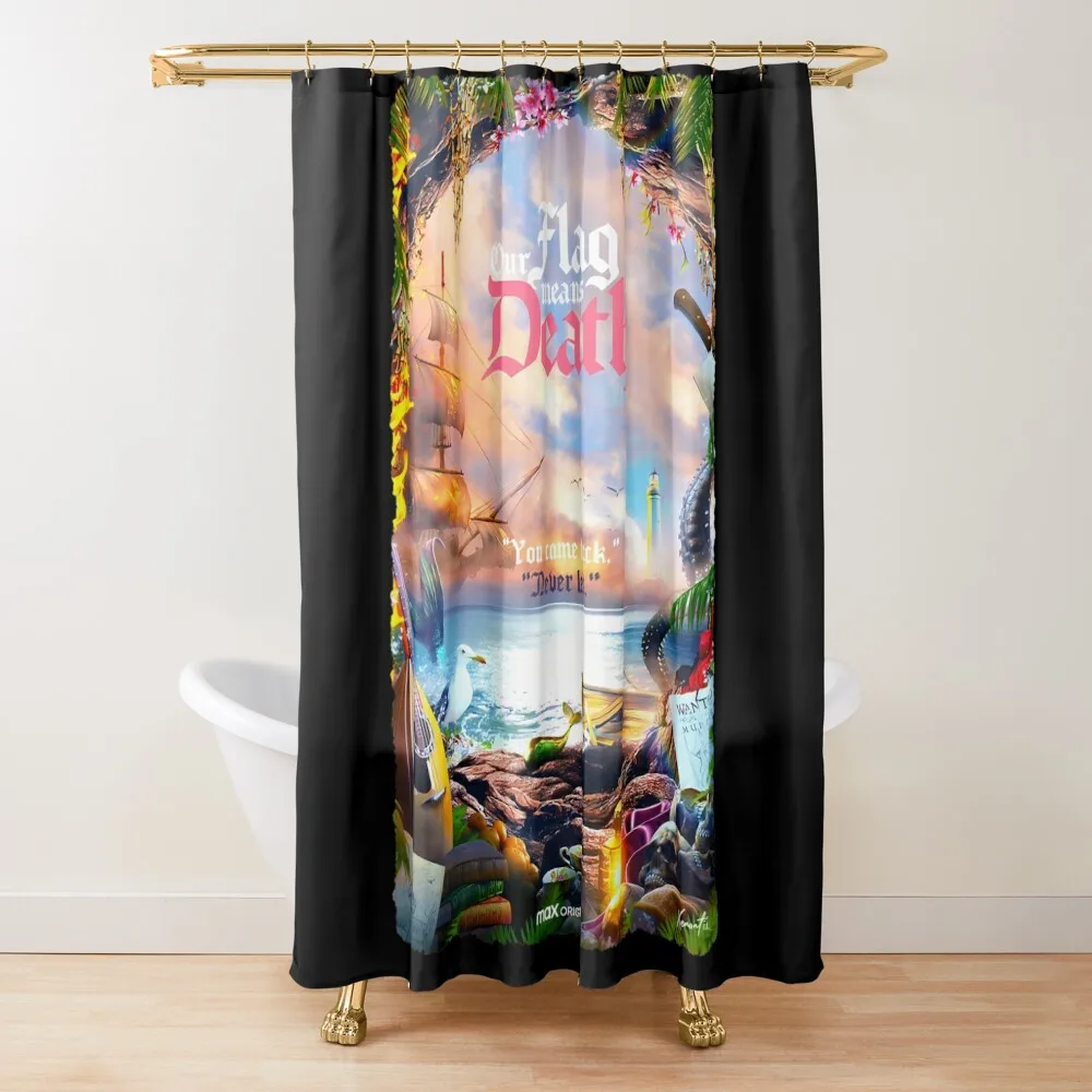 Our Flag Means Death Shower Curtain Cute Shower Waterproof Fabric Shower For Bathroom Curtain 
Our Flag Means Death Shower Curtain Cute Shower Waterproof Fabric Shower For Bathroom Curtain