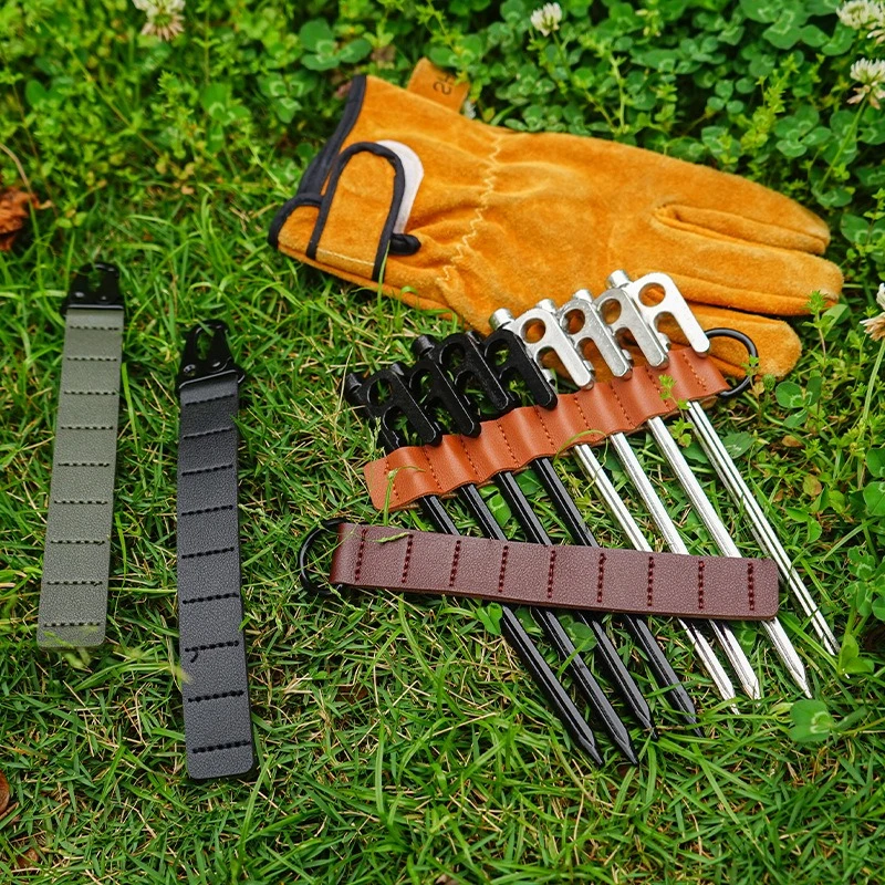 8-Hole floor nail storage chain PU leather portable tent nail storage bag outdoor camp nail bag storage accessories chain
8-Hole floor nail storage chain PU leather portable tent nail storage bag outdoor camp nail bag storage accessories chain
