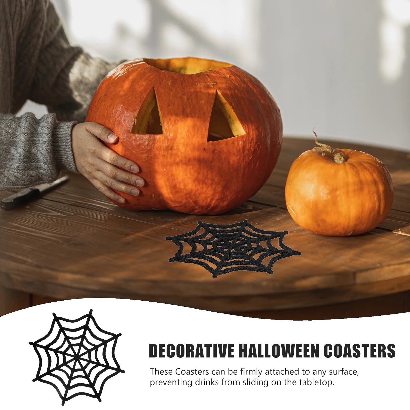 6Pcs Halloween Spider Web Felt Coasters Decorative Drink Cup Holder Heat Resistant Table Mats Halloween Party Decors
6Pcs Halloween Spider Web Felt Coasters Decorative Drink Cup Holder Heat Resistant Table Mats Halloween Party Decors