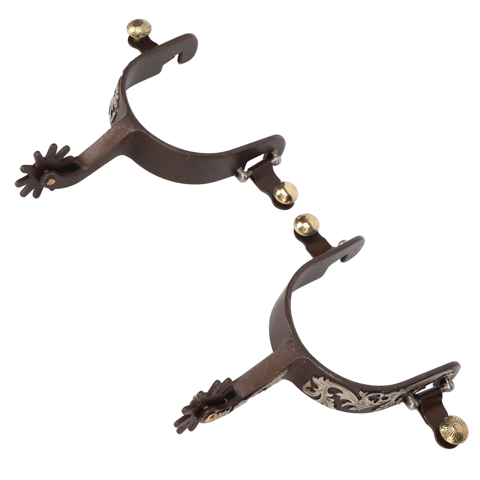 2Pcs Horse Spurs Western Cowboy Spurs Vintage Bronze Low Carbon Steel Horse Spurs with Turnable Gear for Horse
2Pcs Horse Spurs Western Cowboy Spurs Vintage Bronze Low Carbon Steel Horse Spurs with Turnable Gear for Horse