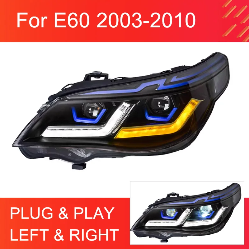 1 Pair LED Headlight Assembly for BMW E60 523i 530i 2003-2010 Headlights Plug and Play with Full LED Upgrade Front Head Lamps
1 Pair LED Headlight Assembly for BMW E60 523i 530i 2003-2010 Headlights Plug and Play with Full LED Upgrade Front Head Lamps