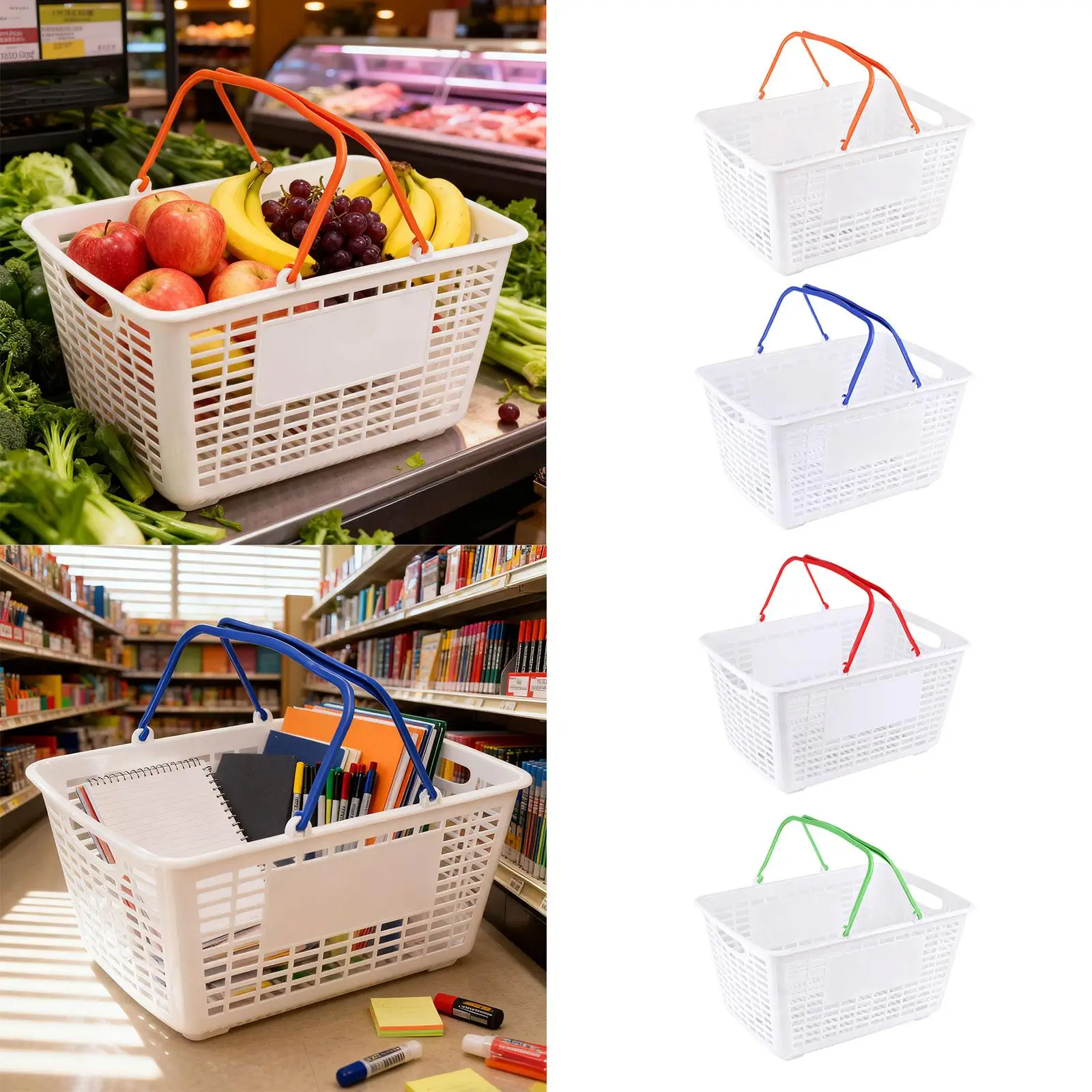 Корзина для покупок с эргономичной ручкой, пластиковый органайзер для хранения из полипропилена для магазинов продуктов в супермаркетах, торговых центров
Корзина для покупок с эргономичной ручкой, пластиковый органайзер для хранения из полипропилена для магазинов продуктов в супермаркетах, торговых центров