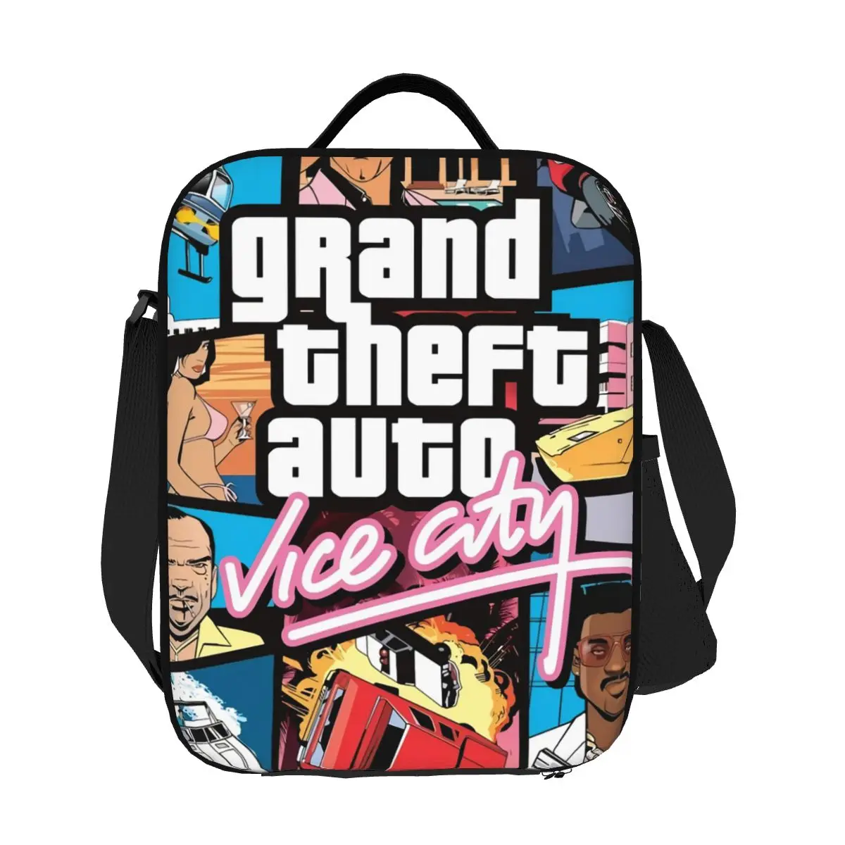 Custom Gta Vice City New Poster Thermal Insulated Lunch Bags Women Grand Theft Auto Portable Lunch Tote for Bento Food Box
Custom Gta Vice City New Poster Thermal Insulated Lunch Bags Women Grand Theft Auto Portable Lunch Tote for Bento Food Box