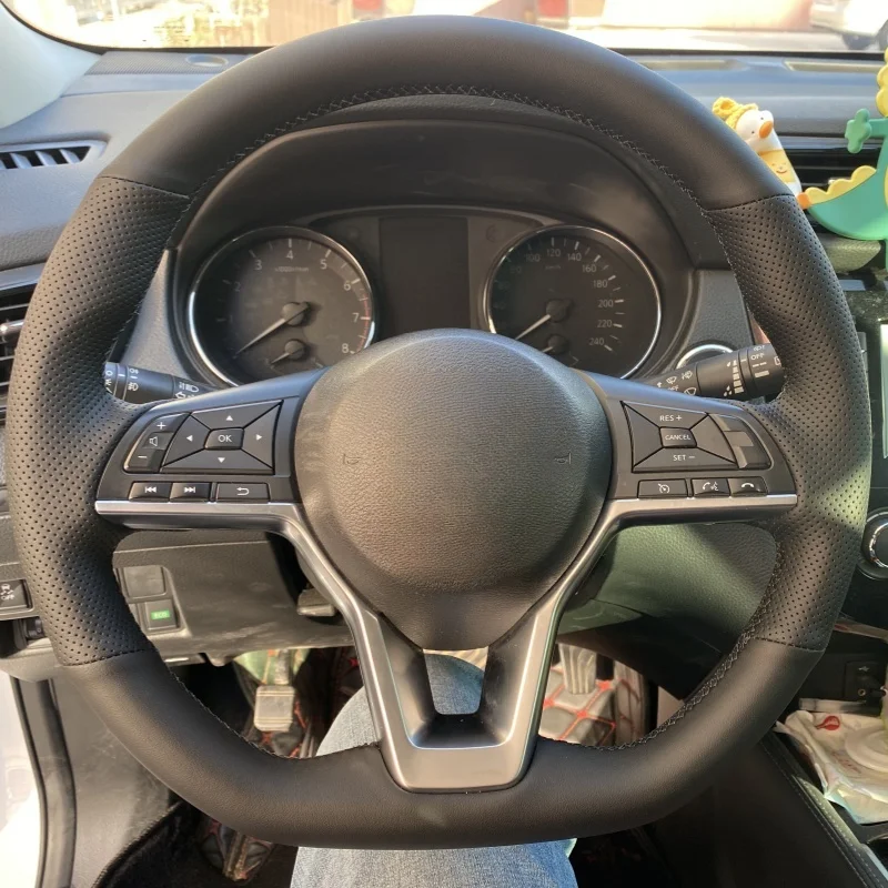 Кожаный чехол на руль автомобиля из микрофибры для Nissan X-Trail Qashqai March Serena Micra, чехол на ручку, аксессуары для интерьера автомобиля
Кожаный чехол на руль автомобиля из микрофибры для Nissan X-Trail Qashqai March Serena Micra, чехол на ручку, аксессуары для интерьера автомобиля