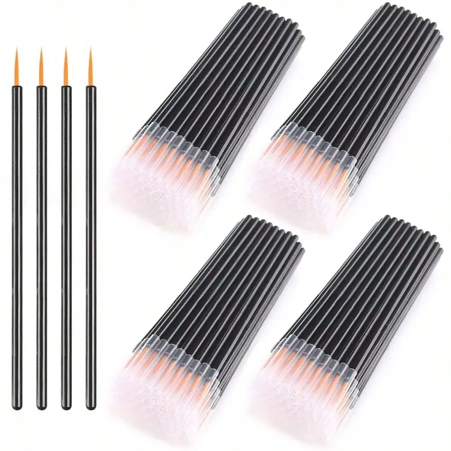 200PCS Disposable Eyeline Mascara Brushes Eyelash Brush Wands Applicator Makeup Brush Tool Kits (Black 200PCS)
200PCS Disposable Eyeline Mascara Brushes Eyelash Brush Wands Applicator Makeup Brush Tool Kits (Black 200PCS)