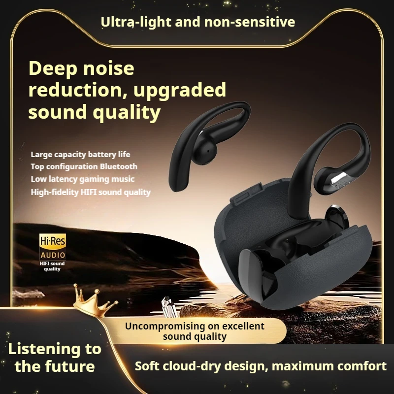 Wireless Earbuds Bluetooth 5.4 Touch Control Ear Clip Earphones for iPhone Dual-Connection HIFI Headphones High Sound Quality
Wireless Earbuds Bluetooth 5.4 Touch Control Ear Clip Earphones for iPhone Dual-Connection HIFI Headphones High Sound Quality