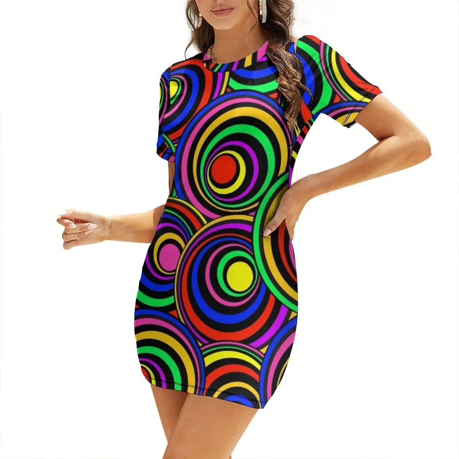 Trippy Psychedelic Op Art Pattern Short-Sleeved Dress Clothing female luxury dress
Trippy Psychedelic Op Art Pattern Short-Sleeved Dress Clothing female luxury dress