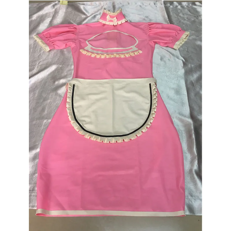 Sexy Latex Rubber Women Cosplay Maid Dress Sexy Dress Sets with Cravat&Apron Back Zippers
Sexy Latex Rubber Women Cosplay Maid Dress Sexy Dress Sets with Cravat&Apron Back Zippers