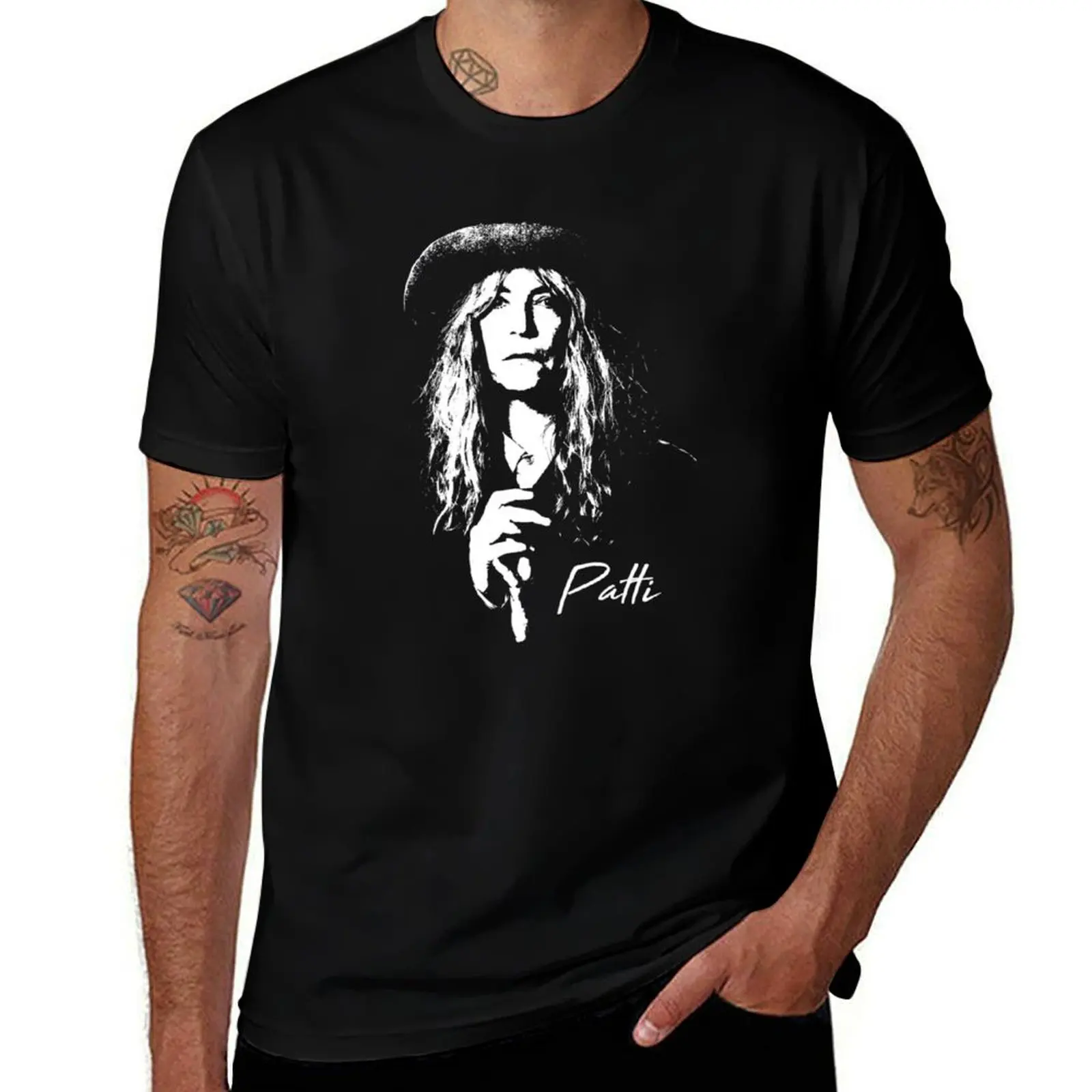 Patti Smith - Portrait T-Shirt blue archive funny shirt cotton vintage clothes plain black t shirts men
Patti Smith - Portrait T-Shirt blue archive funny shirt cotton vintage clothes plain black t shirts men