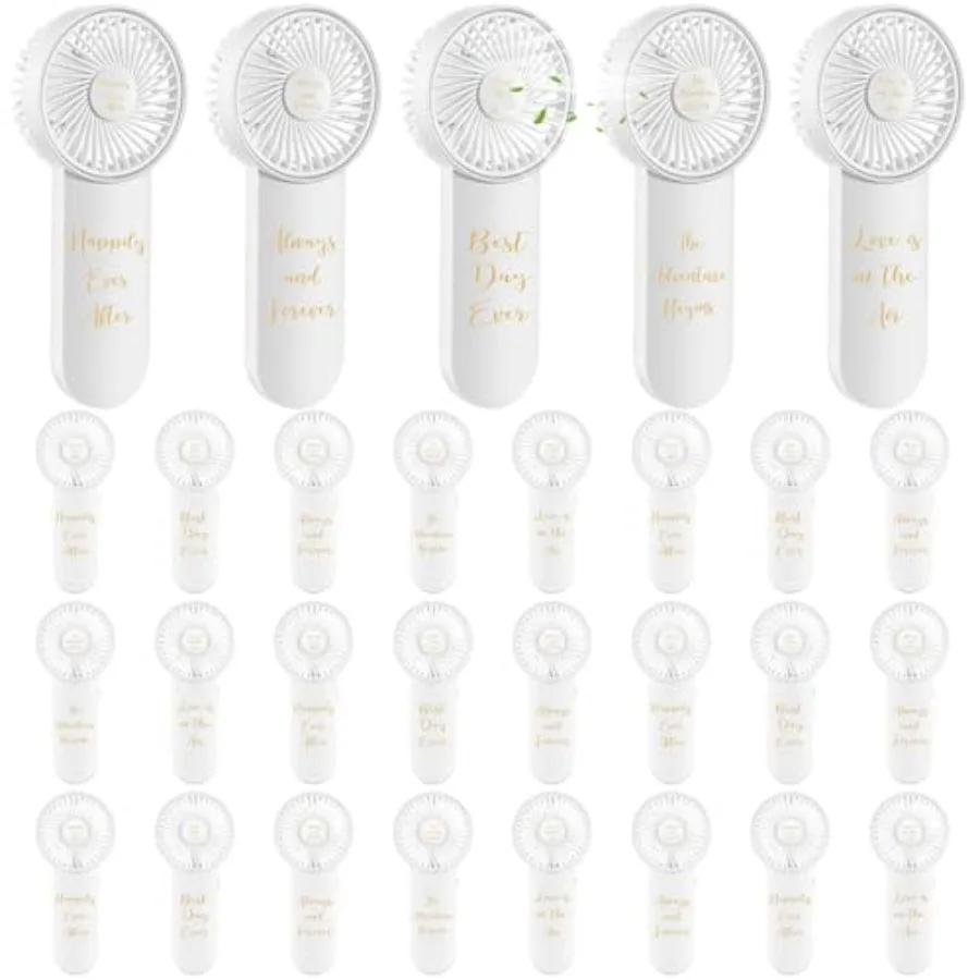 Mini Wedding Fans for Outdoor Summer Bridal Showers, Battery Operated Handheld Fans in White and Gold, Elegant Guest Favors wit
Mini Wedding Fans for Outdoor Summer Bridal Showers, Battery Operated Handheld Fans in White and Gold, Elegant Guest Favors wit