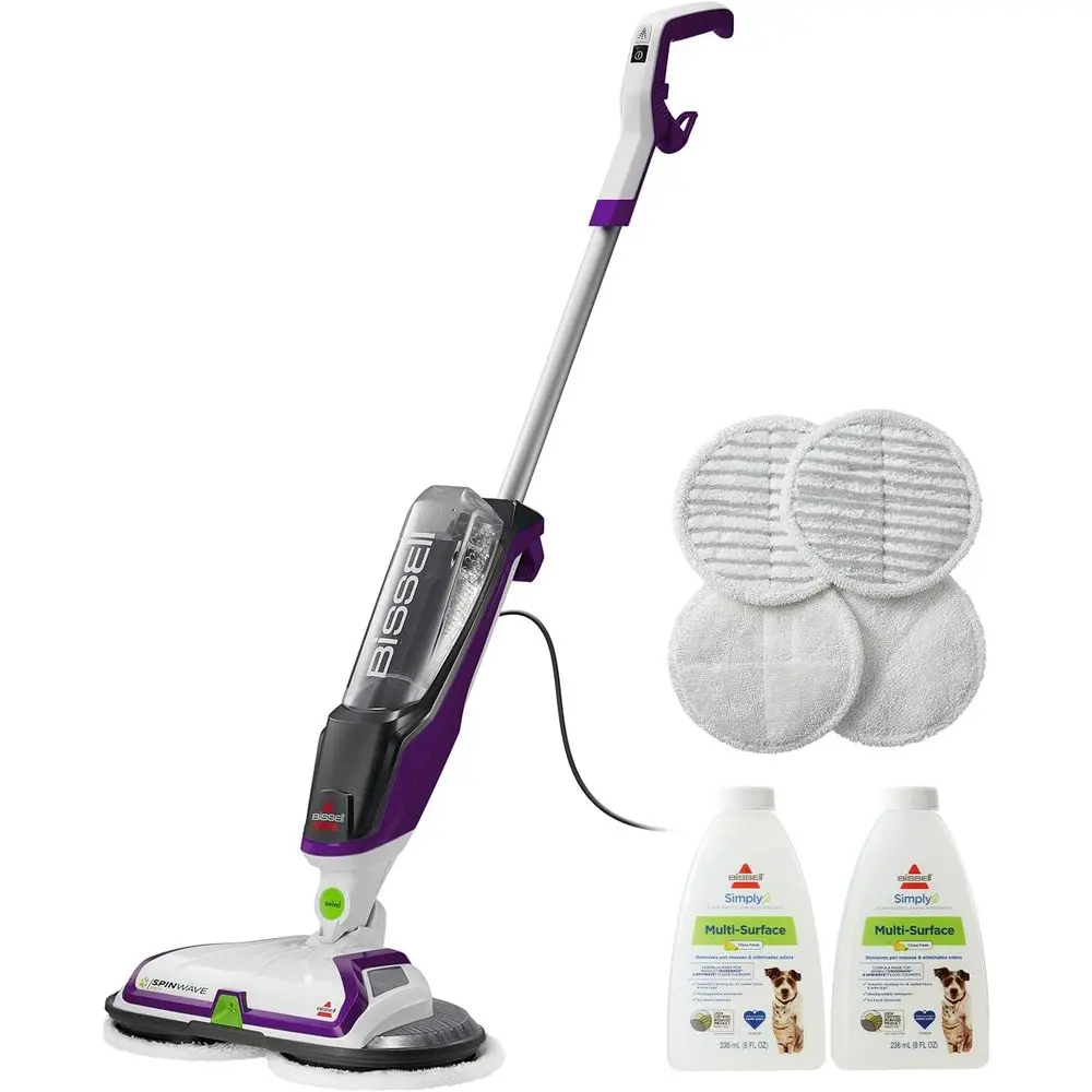 SpinWave Pet Hard loor Corded Spin Mop, Electric loor Cleaner with Washable Pads or Stain Removal on Sealed Hard lo, 20399
SpinWave Pet Hard loor Corded Spin Mop, Electric loor Cleaner with Washable Pads or Stain Removal on Sealed Hard lo, 20399