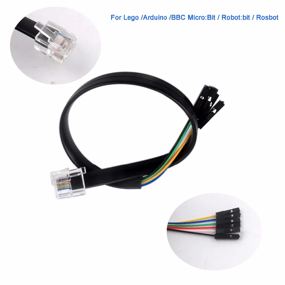 Dupond Wire Jumper Cable Female to 6P Connector Crystal Head for For BBC micro:bit microbit LEGOed EV3 Robotbit Rosbot
Dupond Wire Jumper Cable Female to 6P Connector Crystal Head for For BBC micro:bit microbit LEGOed EV3 Robotbit Rosbot