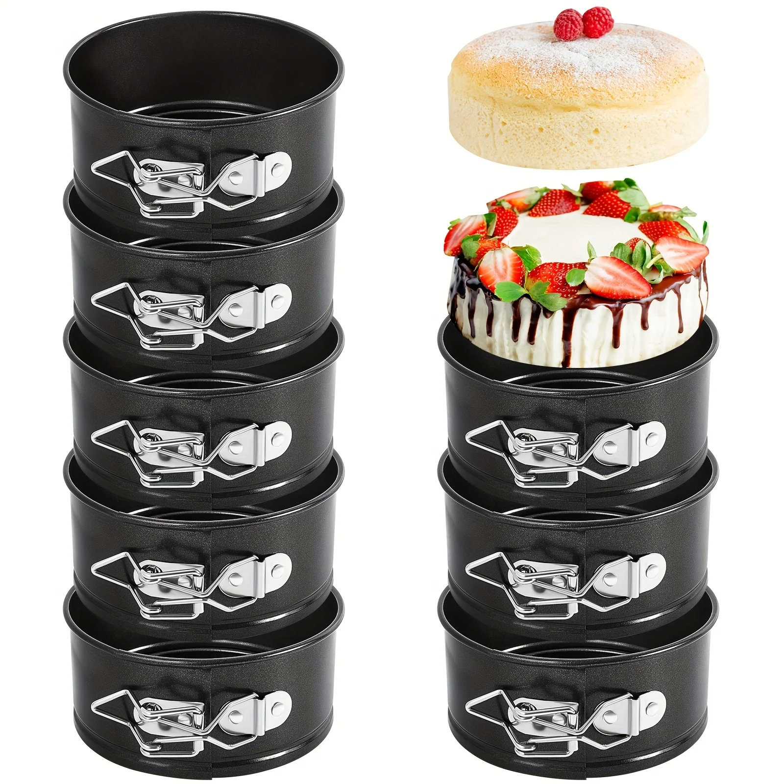 25pcs 4 Inch Springform Pan For Baking Mini Cheesecake Pans With Removable Bottom Nonstick Leakproof Round Cake Mold
25pcs 4 Inch Springform Pan For Baking Mini Cheesecake Pans With Removable Bottom Nonstick Leakproof Round Cake Mold