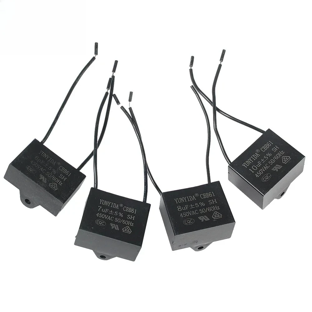 1PCS CBB61 450V Motor Run/Start Capacitor 0.8-10μF Multiple Values for Ceiling Fans Exhaust Motors HVAC Applications
1PCS CBB61 450V Motor Run/Start Capacitor 0.8-10μF Multiple Values for Ceiling Fans Exhaust Motors HVAC Applications