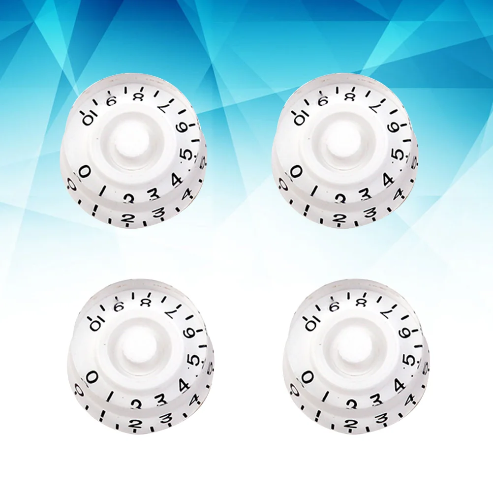 4 PCS/ Set Guitar Knobs Volume Tone Control Knobs Rotary Knobs for Style Electric Guitar Parts Replacement (White)
4 PCS/ Set Guitar Knobs Volume Tone Control Knobs Rotary Knobs for Style Electric Guitar Parts Replacement (White)