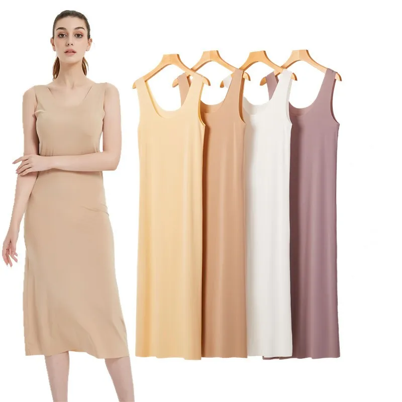 Summer Lady Ice Silk Without Trace Slips Under Dress Large Size Tank Long Midi Dress Petticoat U-neck Vest Nightgown Long Skirt
Summer Lady Ice Silk Without Trace Slips Under Dress Large Size Tank Long Midi Dress Petticoat U-neck Vest Nightgown Long Skirt