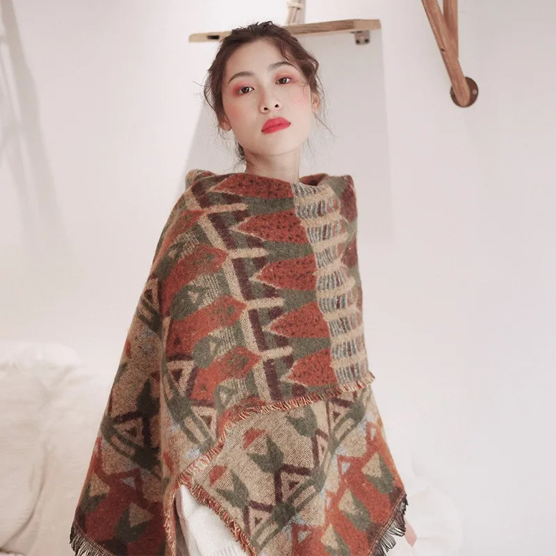 Fashion Winter Warm Cashmere Shawl Thick Scarf Women Design Neckerchief Pashmina Head Scarves Wrap Femal Poncho Echarpe Bandana
Fashion Winter Warm Cashmere Shawl Thick Scarf Women Design Neckerchief Pashmina Head Scarves Wrap Femal Poncho Echarpe Bandana