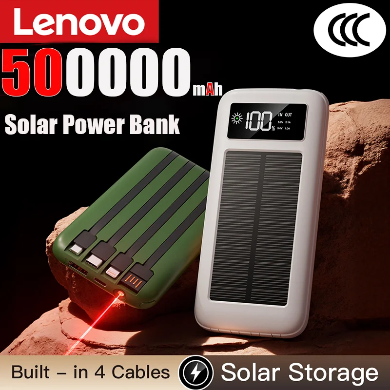 Lenovo 500000mAh Power Bank Solar Charge Portable Large Capacity Digital Display Mobile Powerbank for iPhone Huawei Samsung New
Lenovo 500000mAh Power Bank Solar Charge Portable Large Capacity Digital Display Mobile Powerbank for iPhone Huawei Samsung New