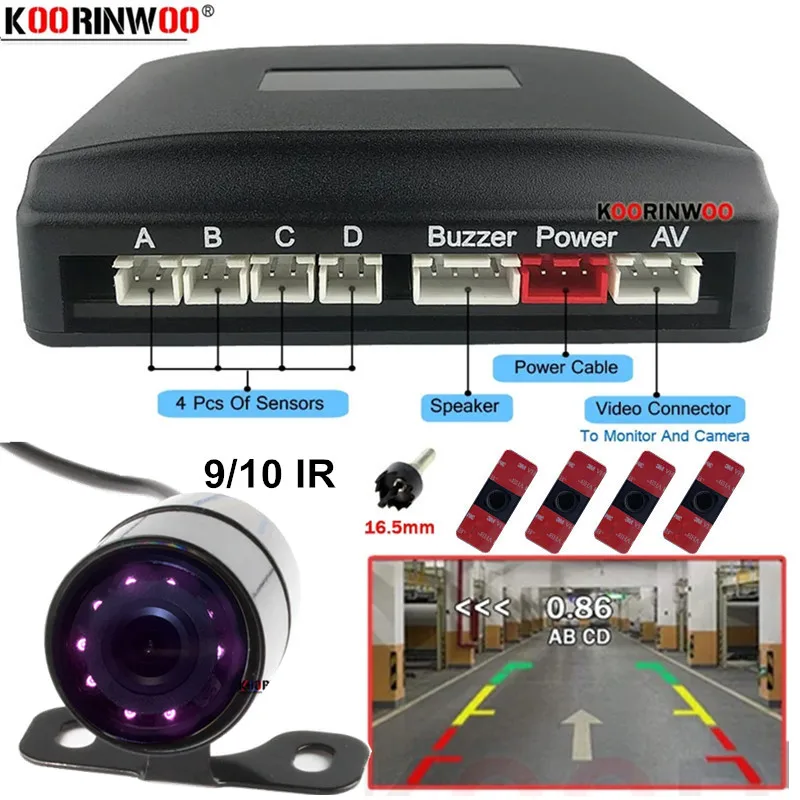 Cars Parking Sensors Kit 4 With Reverse Camera Smart System Automotive 16.5mm Blind Spot Alarm Security Detection For Parktronra
Cars Parking Sensors Kit 4 With Reverse Camera Smart System Automotive 16.5mm Blind Spot Alarm Security Detection For Parktronra