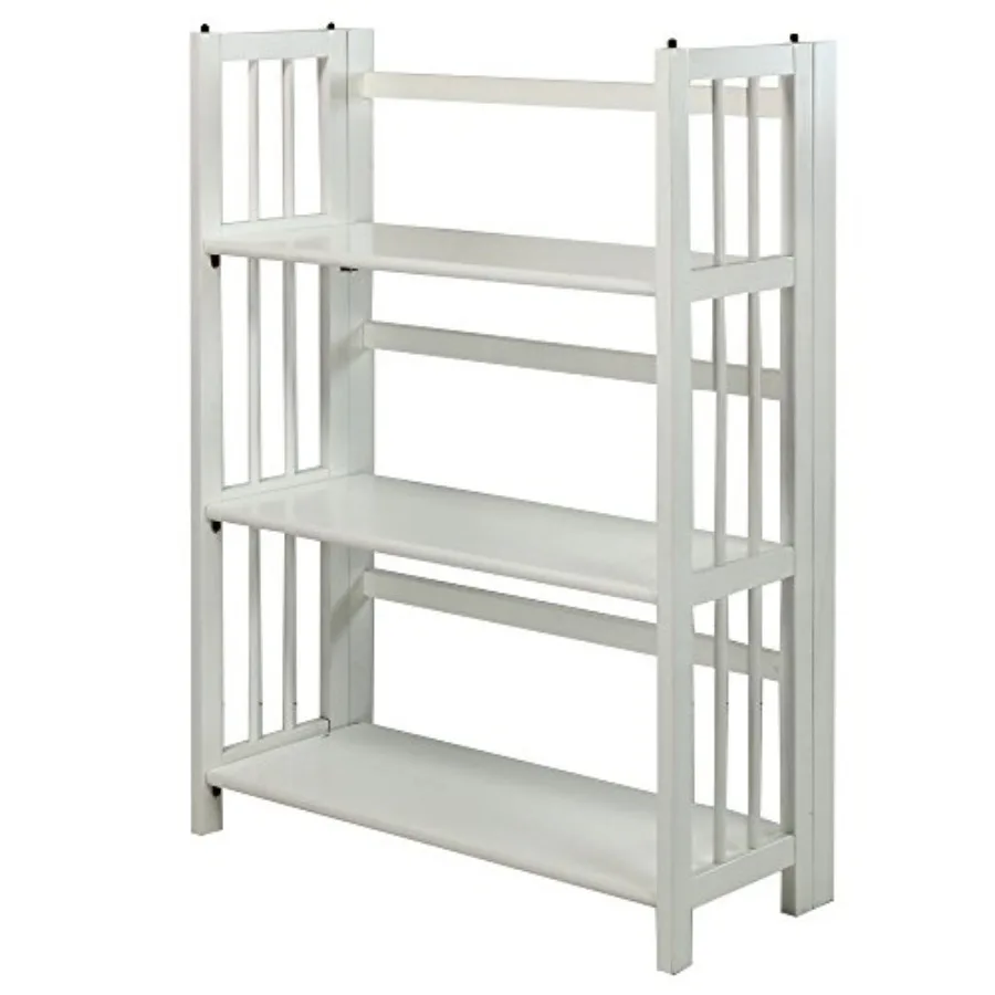 3-Shelf 27.5" Wide Folding Stackable Bookcase White New
3-Shelf 27.5" Wide Folding Stackable Bookcase White New