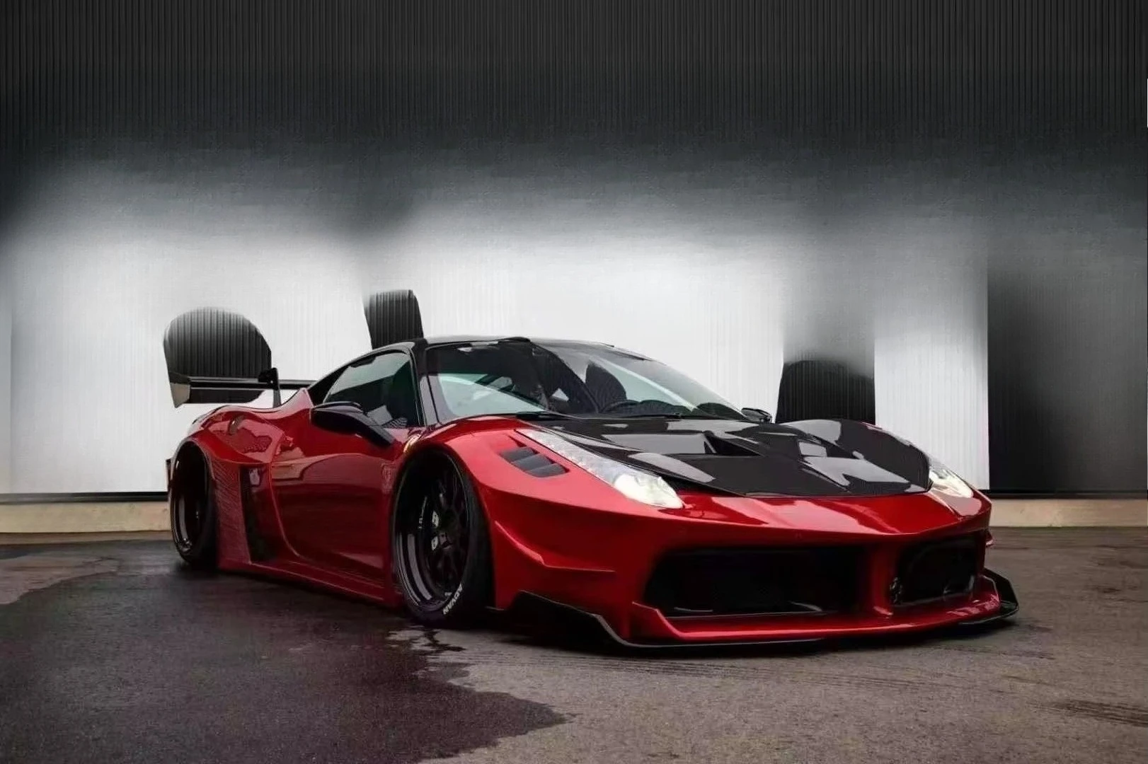 For Ferrari 458 Italy Upgrade Second-generation LB Style Fiberglass Front Bumper Hood Rear Bumper Fender Rear Spoiler
For Ferrari 458 Italy Upgrade Second-generation LB Style Fiberglass Front Bumper Hood Rear Bumper Fender Rear Spoiler