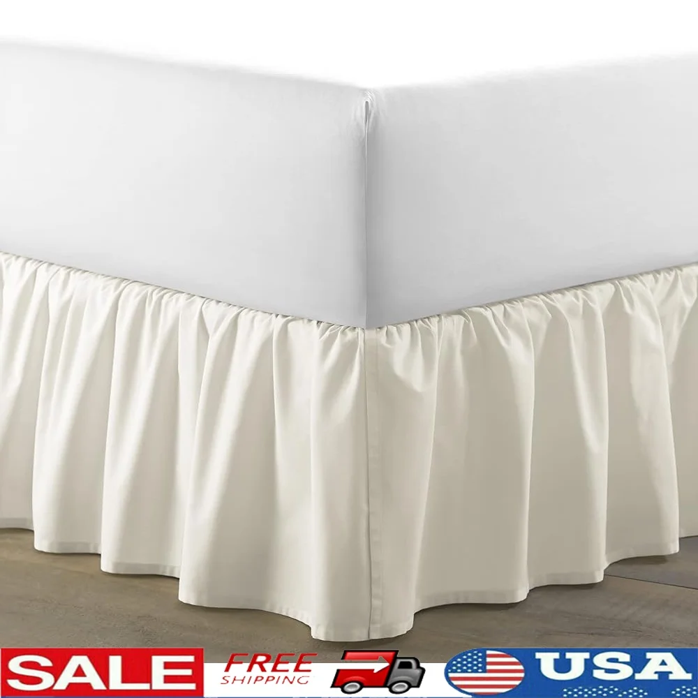 Solid Ivory Bedskirt Queen 100 Cotton Ruffled Bed Skirt 15 Inch Drop Machine Washable Home Bedroom Decor Luxury Bedding
Solid Ivory Bedskirt Queen 100 Cotton Ruffled Bed Skirt 15 Inch Drop Machine Washable Home Bedroom Decor Luxury Bedding