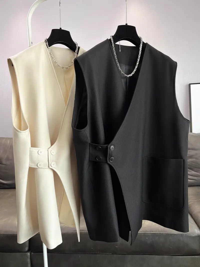 Waistcoat For Women's 2024 Spring Autumn Loose Mid Length V-Neck Suit Vest Jacket Trendy Korean Sleeveless Tops Z4638
Waistcoat For Women's 2024 Spring Autumn Loose Mid Length V-Neck Suit Vest Jacket Trendy Korean Sleeveless Tops Z4638