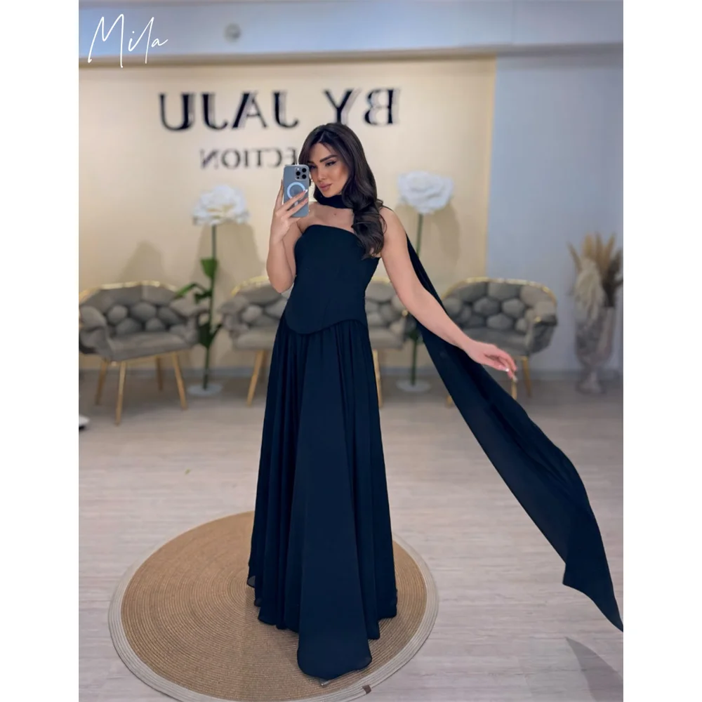 Mila Strapless A-Line Prom Dresses 2025 Sleeveless Halter Neck Evening Dresses Elegant Floor-Length Customized Party Dresses
Mila Strapless A-Line Prom Dresses 2025 Sleeveless Halter Neck Evening Dresses Elegant Floor-Length Customized Party Dresses