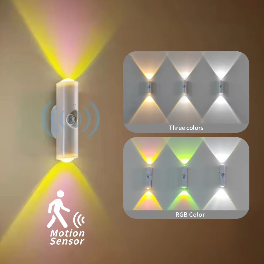 RGB LED Spotlights Night Light with Motion Sensor Magnetic Wall Sunset Lamp Rechargeable Ambient Light for Bedroom Hallway Stair
RGB LED Spotlights Night Light with Motion Sensor Magnetic Wall Sunset Lamp Rechargeable Ambient Light for Bedroom Hallway Stair