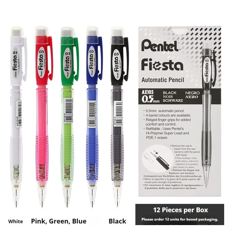 Pentel AX105 Mechanical Pencil Set 0.5/0.7 Students Writing Not Easily Broken Core Stationery Pencil With Eraser School Supplies
Pentel AX105 Mechanical Pencil Set 0.5/0.7 Students Writing Not Easily Broken Core Stationery Pencil With Eraser School Supplies