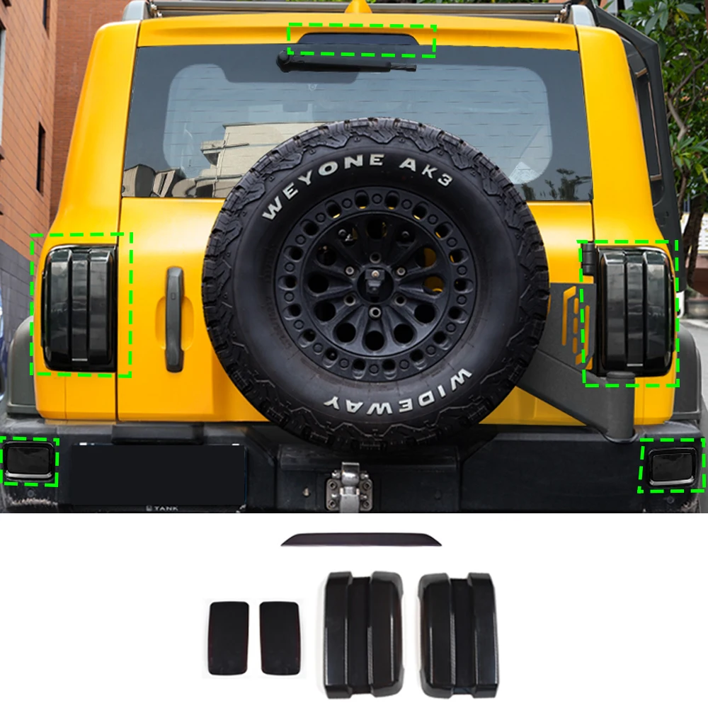 For 2021-2025 Tank 300 Hi4-T Smoked Tail Lights, Rear Fog Lamp Guard & Blackout Trim Cover Kit
For 2021-2025 Tank 300 Hi4-T Smoked Tail Lights, Rear Fog Lamp Guard & Blackout Trim Cover Kit