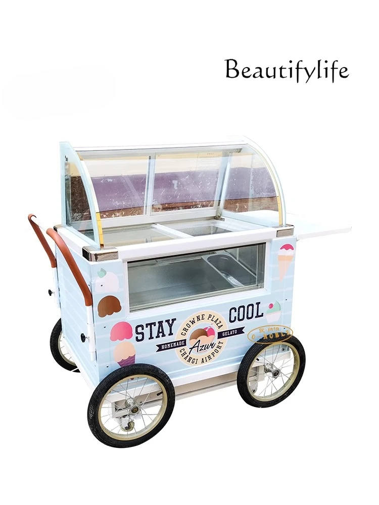 Small frozen refrigerated cart Creative shopping mall exhibition ice cream milk tea juice cold drink cart
Small frozen refrigerated cart Creative shopping mall exhibition ice cream milk tea juice cold drink cart