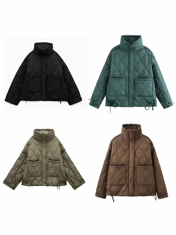 Women's Winter New Fashion Drawstring Pocket Decoration Short Stand Collar Cotton Coat Retro Long Sleeve Women's Coat Chic Top
Women's Winter New Fashion Drawstring Pocket Decoration Short Stand Collar Cotton Coat Retro Long Sleeve Women's Coat Chic Top