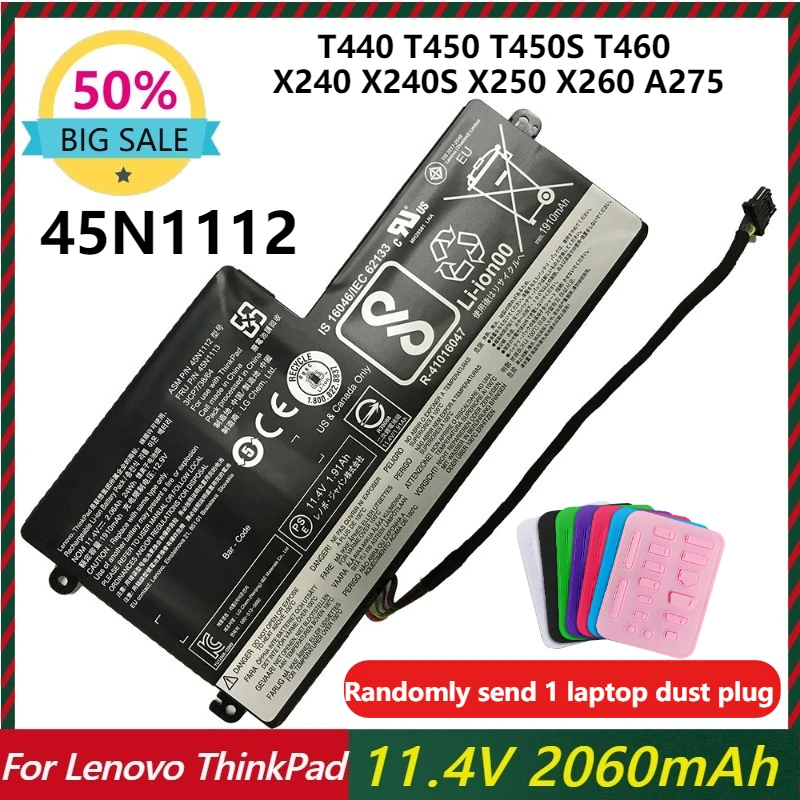 45N1112 45N1113 Laptop Battery Replacement for Lenovo ThinkPad T450s T440 T460 X240 X240s X250 X260 A275 Series 45N1109 01AV459
45N1112 45N1113 Laptop Battery Replacement for Lenovo ThinkPad T450s T440 T460 X240 X240s X250 X260 A275 Series 45N1109 01AV459