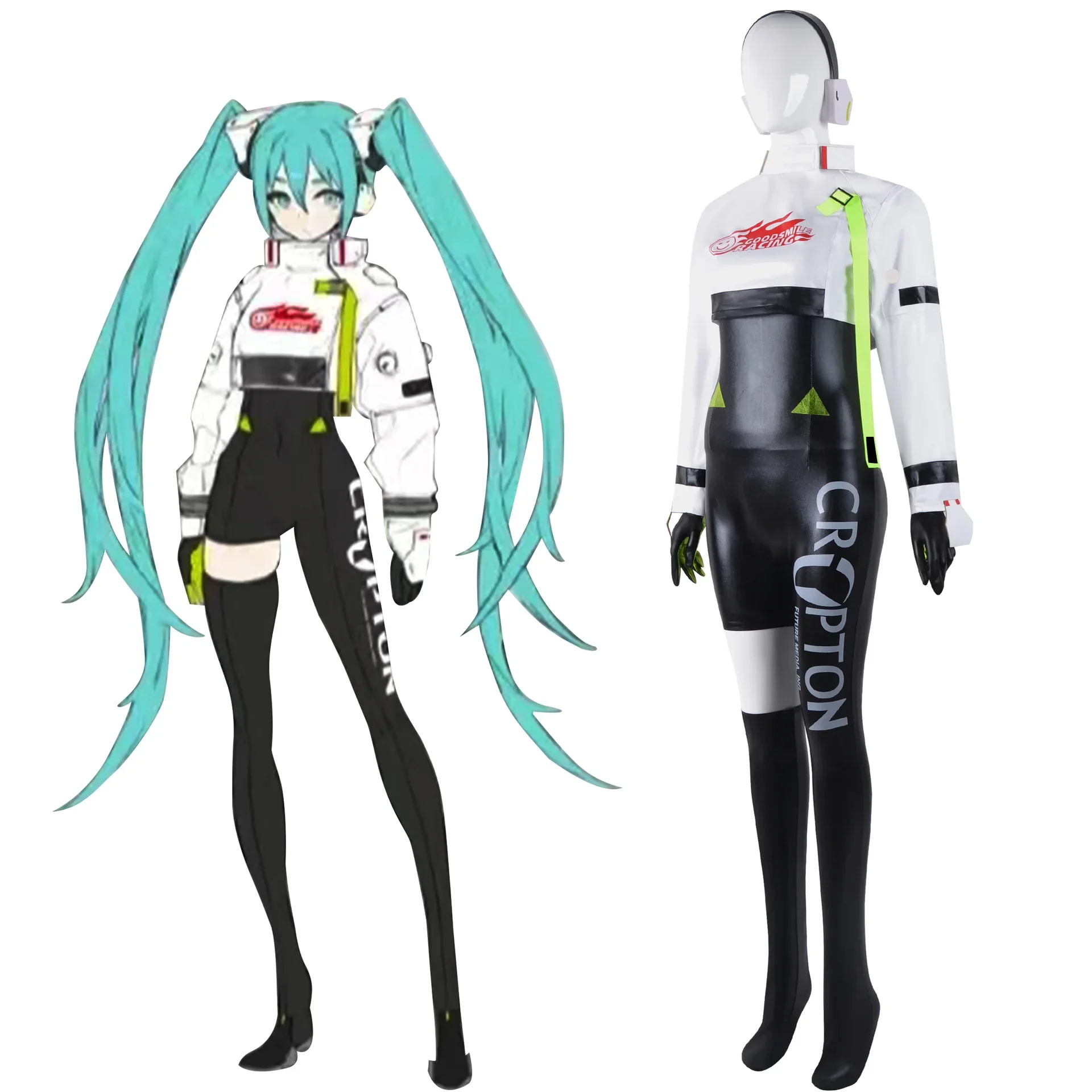 2022 Racing Miku Costumes Cartoon Miku Wig Cosplay Racing Suit Anime Costumes Miku Bandai Cosplay Suit 2025 new hot sale
2022 Racing Miku Costumes Cartoon Miku Wig Cosplay Racing Suit Anime Costumes Miku Bandai Cosplay Suit 2025 new hot sale