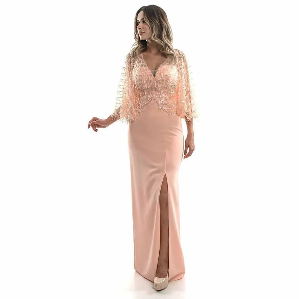 Exquisite Mother Of The Bride Dresses Jersey Sheath/Column Prom Dress Lilac V-neck Organza Cap Sleeve Split Evening Dress Long
Exquisite Mother Of The Bride Dresses Jersey Sheath/Column Prom Dress Lilac V-neck Organza Cap Sleeve Split Evening Dress Long