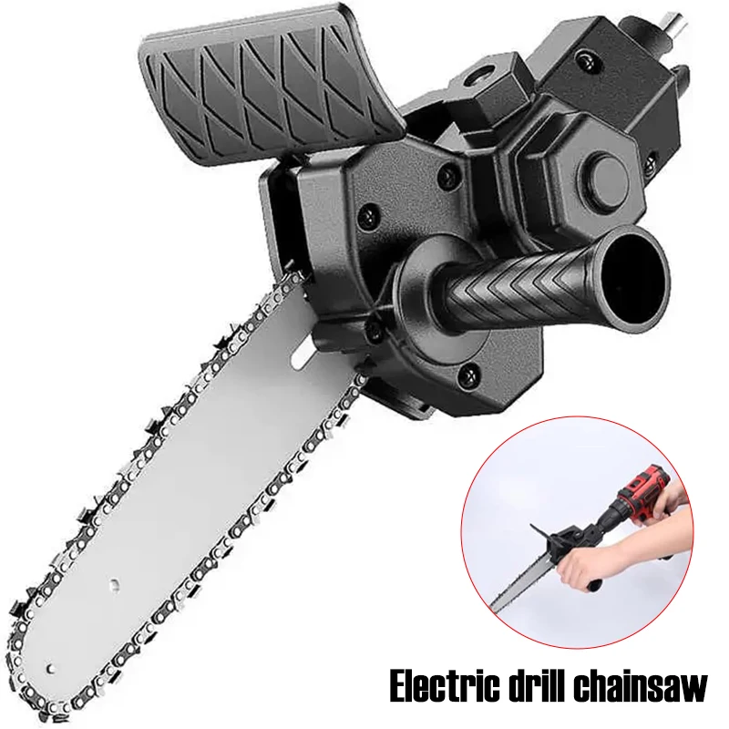Electric Drill Modified To Chainsaw Adapter 4" 6" Portable Saw Conversion Head Kit Woodworking Power Tools Accessories
Electric Drill Modified To Chainsaw Adapter 4" 6" Portable Saw Conversion Head Kit Woodworking Power Tools Accessories