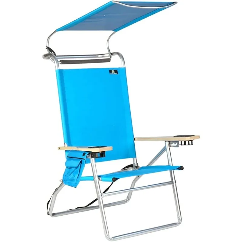 Deluxe 4 Reclining Positions Lightweight High Aluminum Beach Chair with Canopy Shade for Adults, Drink Holder, Storage Pouch
Deluxe 4 Reclining Positions Lightweight High Aluminum Beach Chair with Canopy Shade for Adults, Drink Holder, Storage Pouch