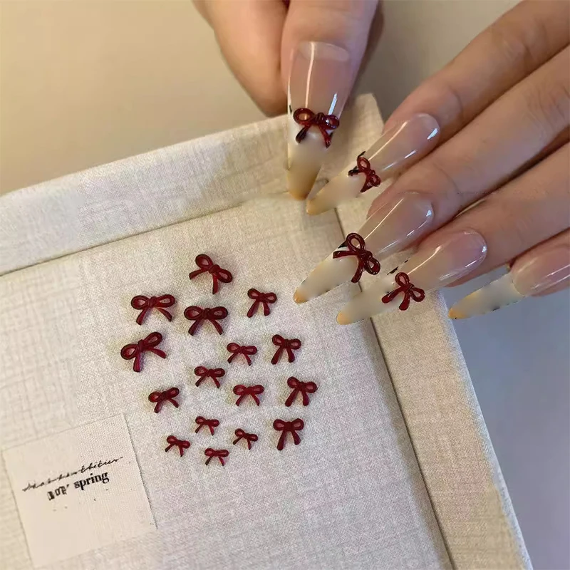 10pcs Red Resin Long Ribbon Nail Art Charms Kawaii Bow Nail Rhinestones Decorations DIY Manicure Ornament Accessories Supplies
10pcs Red Resin Long Ribbon Nail Art Charms Kawaii Bow Nail Rhinestones Decorations DIY Manicure Ornament Accessories Supplies