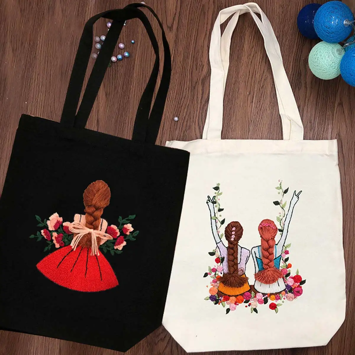Unfinished Starter Embroidery Kit Handmade Shoulder Bag Girl's Friendship Back View Pattern DIY Crafts Supplies Material Bag
Unfinished Starter Embroidery Kit Handmade Shoulder Bag Girl's Friendship Back View Pattern DIY Crafts Supplies Material Bag