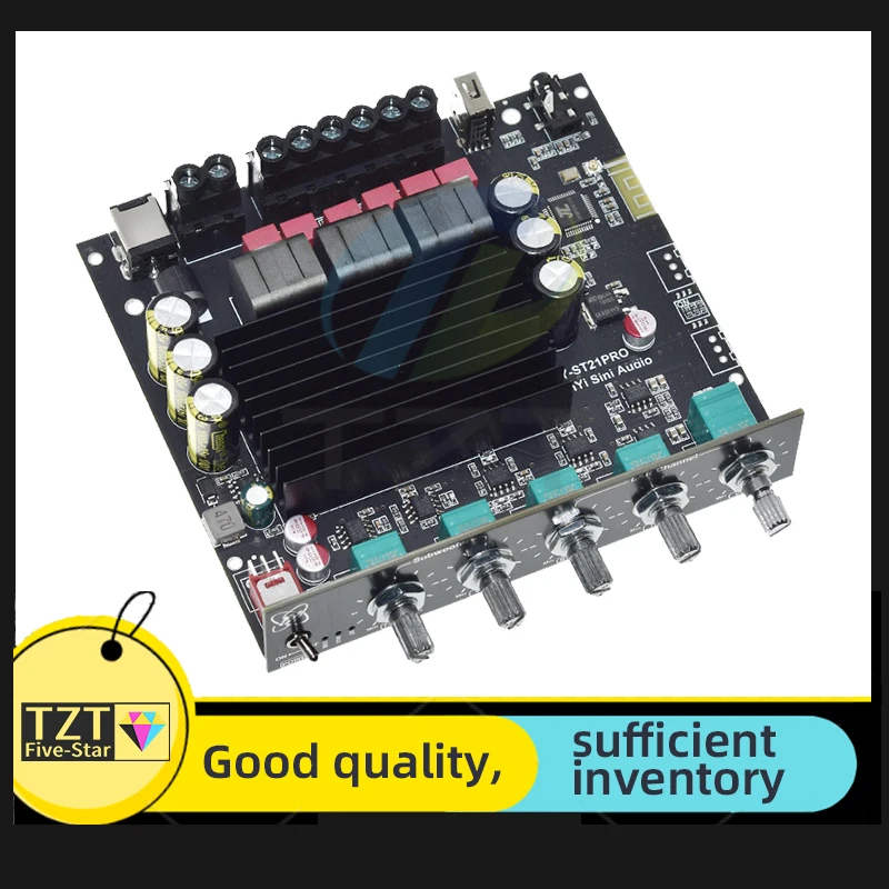 XY-ST21PRO 2.1 Channel Amplifier Board Bluetooth-compatib5.2 100W+100W+200W Subwoofer TPA3221 Chip Support AUX U Disk Sound Card
XY-ST21PRO 2.1 Channel Amplifier Board Bluetooth-compatib5.2 100W+100W+200W Subwoofer TPA3221 Chip Support AUX U Disk Sound Card